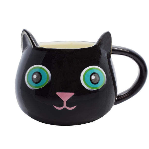 Black Cat Fine Feline Mug