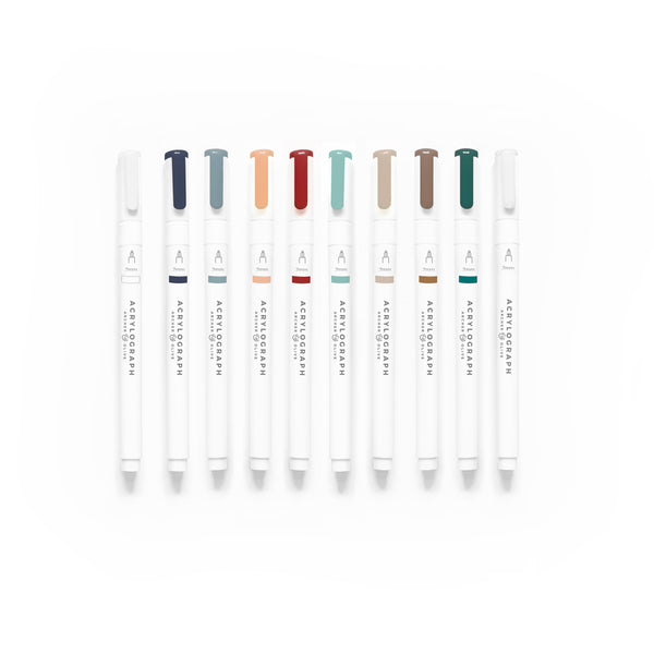 Acrylograph Pens Cool Fall Collection 3.0mm Tip Archer & Olive