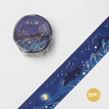 Summer Night Washi Tape BGM Firework shooting star starry sky