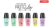 The BOSS Mini Pastellove highlighters line includes six trendy pastel colors in the mini BOSS shape.