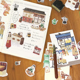 Little Shop Coffee Shop Flake Sticker (45 pieces)