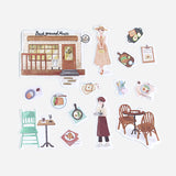 Little Shop Brunch Cafe Flake Sticker (45 pieces)