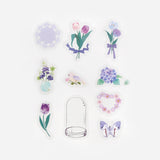 A Bottle Of Flower Violet Clear Sticker (30 pieces)
