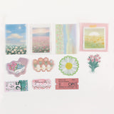 Travel Diary Flower Garden Flake Sticker Tracing Paper (45 pieces)
