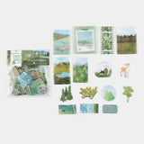 Travel Diary Mori Flake Sticker Tracing Paper (45 pieces)