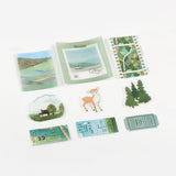 Travel Diary Mori Flake Sticker Tracing Paper (45 pieces)