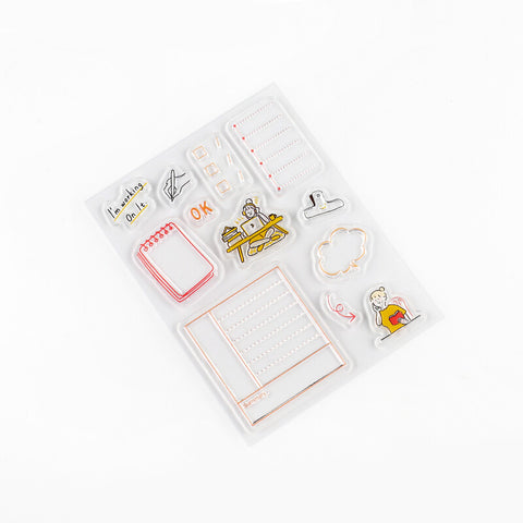 Calendar Clear Stamp or Acrylic Block for planners, bullet journals