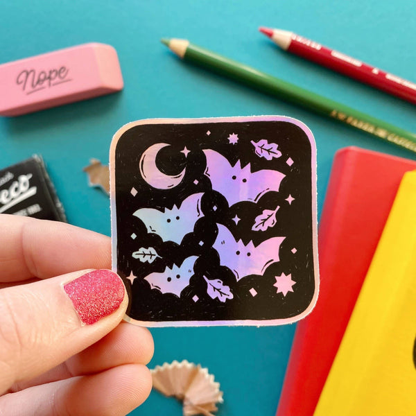 Bats Holographic Sticker