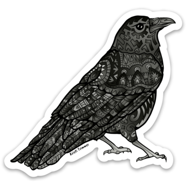 Black Raven Vinyl Sticker