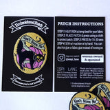 Black Scared Cat Halloween Iron-On Patch