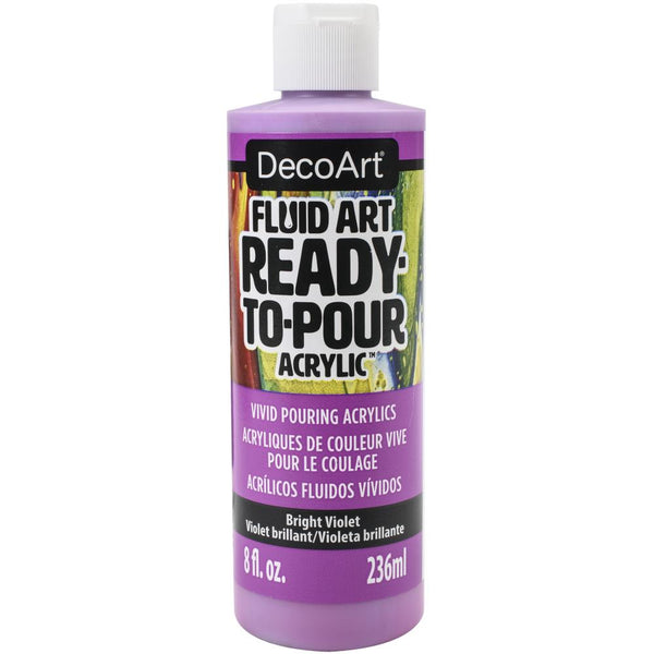 50% OFF - Bright Violet FluidArt Ready-To-Pour Acrylic Paint 8oz