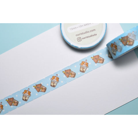 I Love Bubble Tea Washi Tape. Cute Washi Crafting Tape