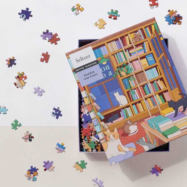 Cat Bookshop Puzzle 1000 Piece