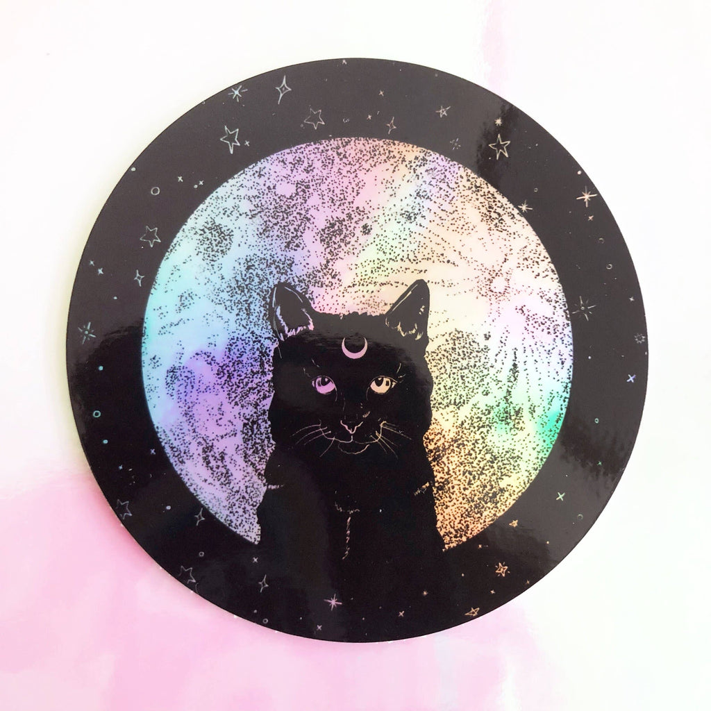 Celestial Cat Holographic Sticker – Little Craft Place