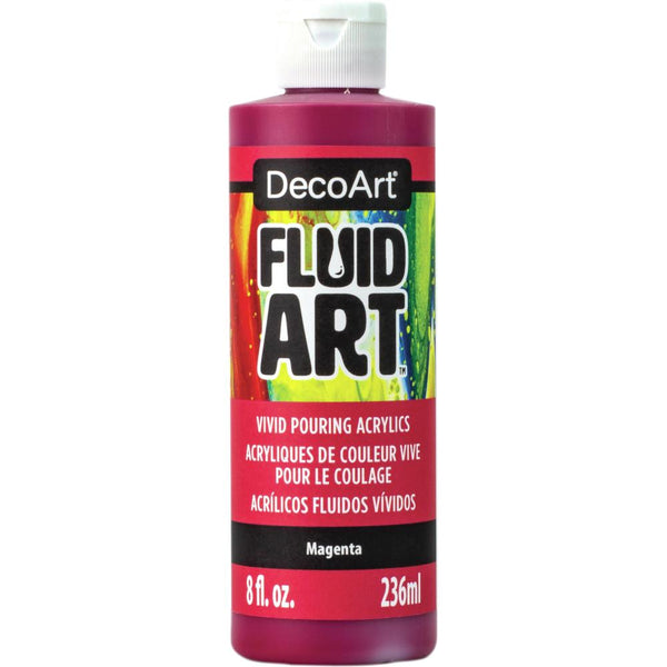 50% OFF - Magenta DecoArt FluidArt Ready-To-Pour Acrylic Paint 8oz