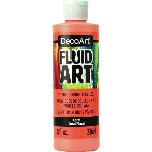 50% OFF DecoArt FluidArt Ready-To-Pour Acrylic Paint Coral 8oz