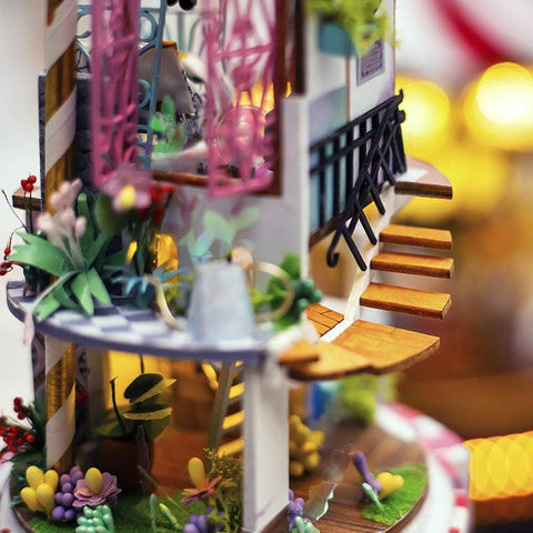 Kit Maison de poupée miniature Bloomy House H 18 cm