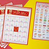 Includes 5 bingo cards and 5 collectible sticker sheets for a delicious game of DIMSUM BINGO 🙂  I designed this hoping to inspire you to go patronize your local dimsum restaurants, pick up some takeout, try some new dishes! Chinese restaurants and Chinatowns all over have been struggling from COVID and anti-Asian sentiment since February. If it's safe in your area to do so, here's how to play: