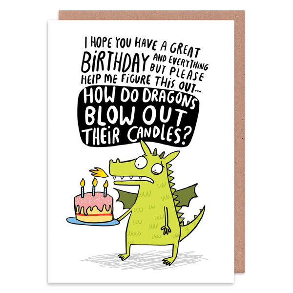 Dragon Candles Greeting Card