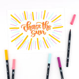 Dual Brush Pen Art Markers Tropical 10-Pack