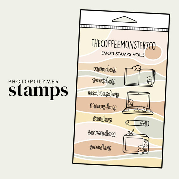 Emoti Stamp Set Vol.5 TheCoffeeMonsterzCO