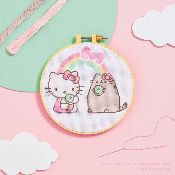 Hello Kitty x Pusheen Sweet Treats Cross Stitch Kit