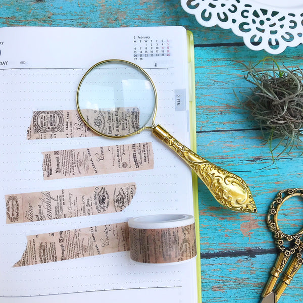 Vintage Background Washi Tape. Perfect for your travel and vacation album.