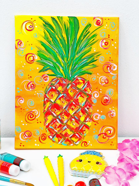 Whimsical Pineapple Painting Class with Carolyn Mikel