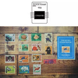 The Retro Stamp Book Flake Sticker 30pcs
