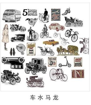 Vintage Car and Transportation Flake Stickers. These vintage style flake stickers for any and every occasion! T