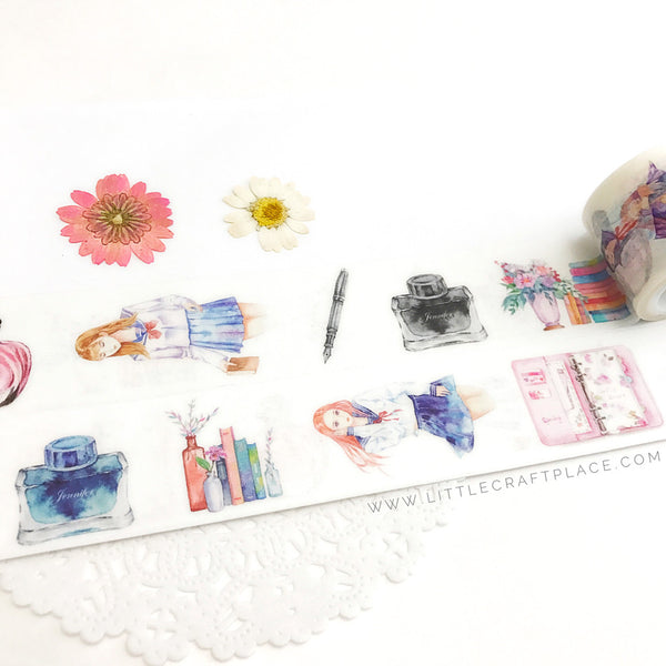 Planner Girl & Calligraphy Fountain Pen Washi Tape