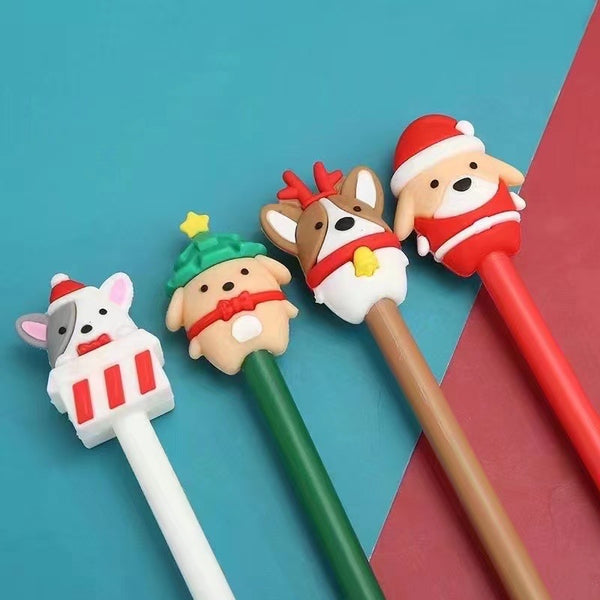 Christmas Dogs Gel Pen (4 pens)