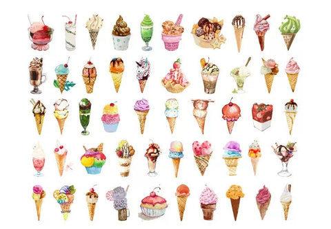 Tiny Simple Ice cream Drawing Colorful Sticker for Sale by mini