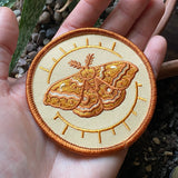 IO Moth Embroidered Iron on Patch