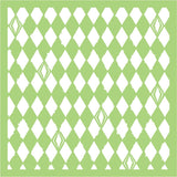 Distressed Diamonds Designer Template Stencil 6"X6"