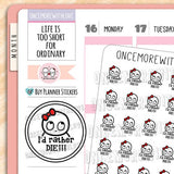 I'd rather die!!!!!!!!!!!! Use these planner stickers to mark things that you dread doing! Some things just require a more dramatic response, don't they?