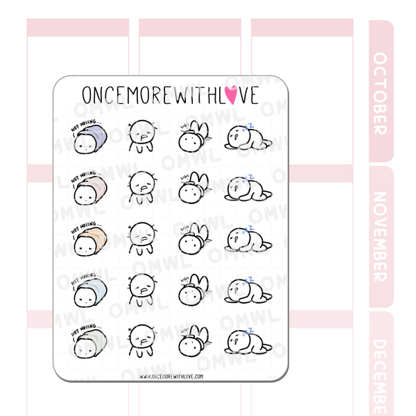 Too Tired To Move Munchkin Planner Stickers