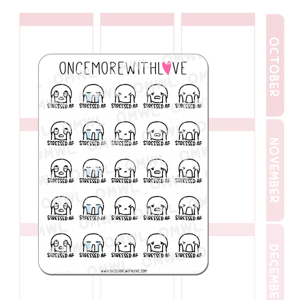 Stressed AF Munchkin Planner Stickers