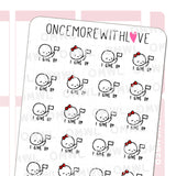I Give Up Defeated Planner Sticker