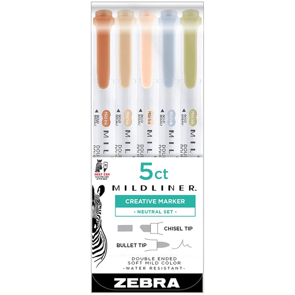 Mildliner Highlighter 5-Pen Neutral Colors Set
