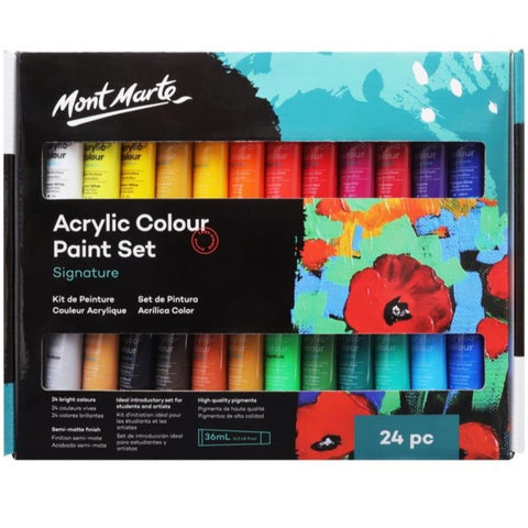 Mont Marte Signature Acrylic Paint Set, 24-Colors