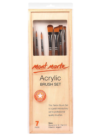 Acrylic Brush Set in Box Premium 7pc – Mont Marte Global