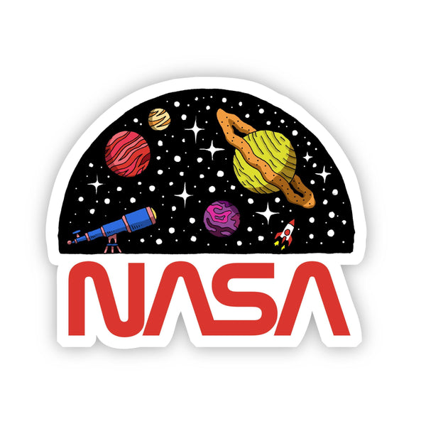 NASA Telescope & Planets Vinyl Sticker