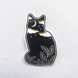 Nature Botanical Black Cat Vinyl Sticker