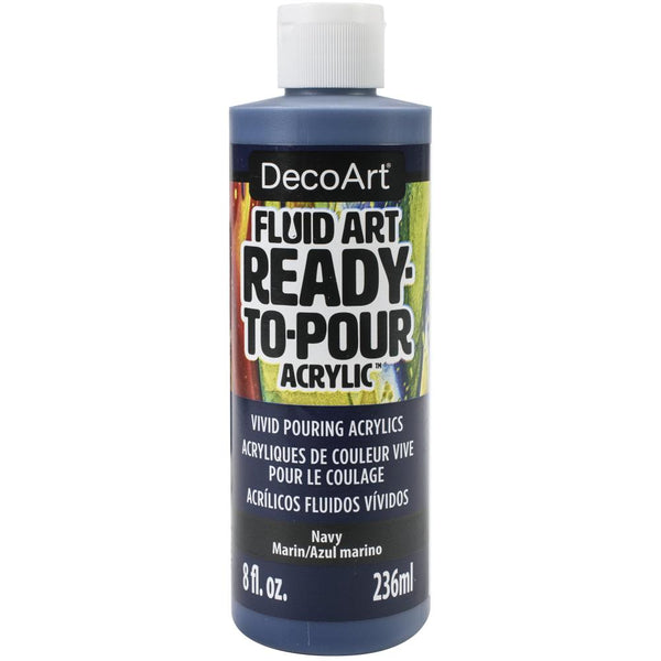 50% OFF - Navy FluidArt Ready-To-Pour Acrylic Paint 8oz
