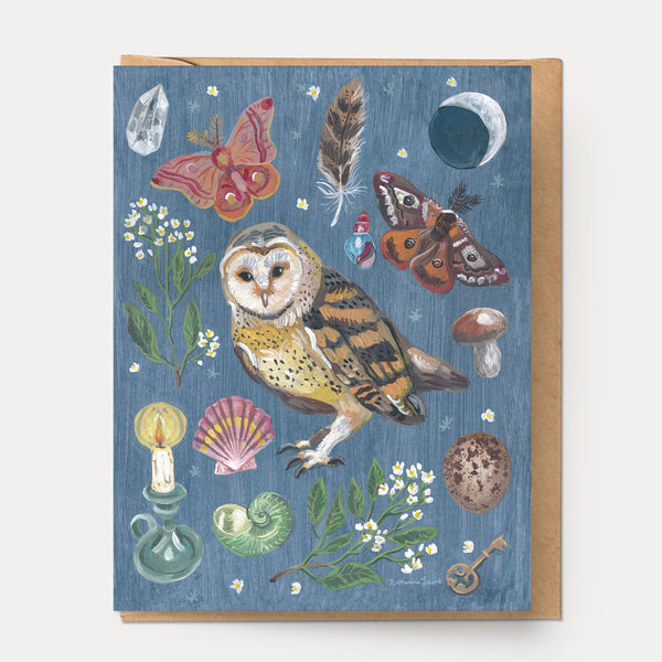 Owl Night Greeting Card