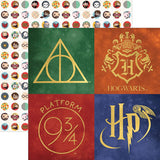 The Harry Potter series is chock-full of icons and symbols, and this paper shows off a few of them in exquisite gold foil detail. As a fun added bonus, there are adorable Chibi Harry Potter characters in a pattern on the reverse side! Plenty of options for fun, crafty, magical uses!