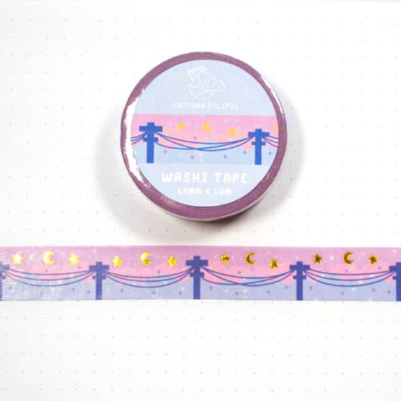 Powerlines Gold Foil Washi Tape