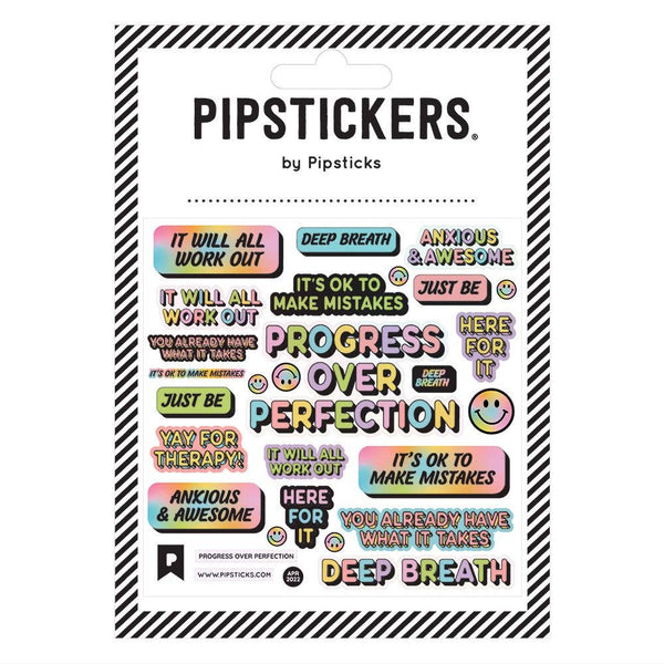 Progress Over Perfection Sticker Pipsticks