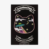 Space Cat UFO Iron-On Patch